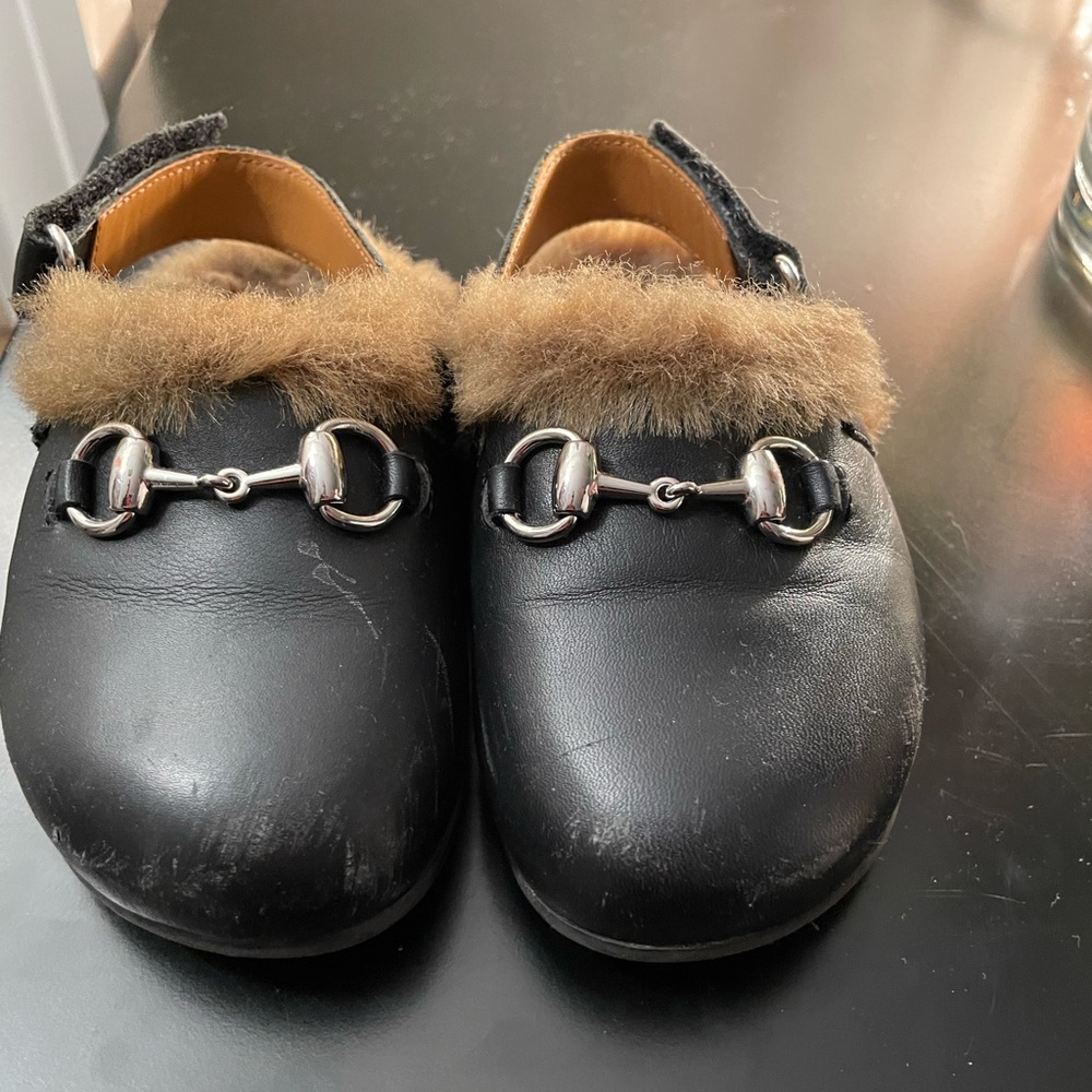 Gucci Toddler Clogs With Fur 25E